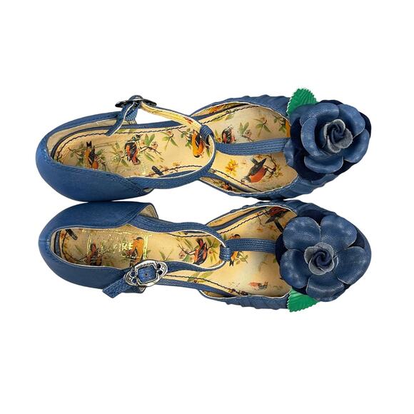 Anthropologie Miss L Fire Dusty Begonia T-Strap Heels 39 or 8.5 - Picture 3 of 6